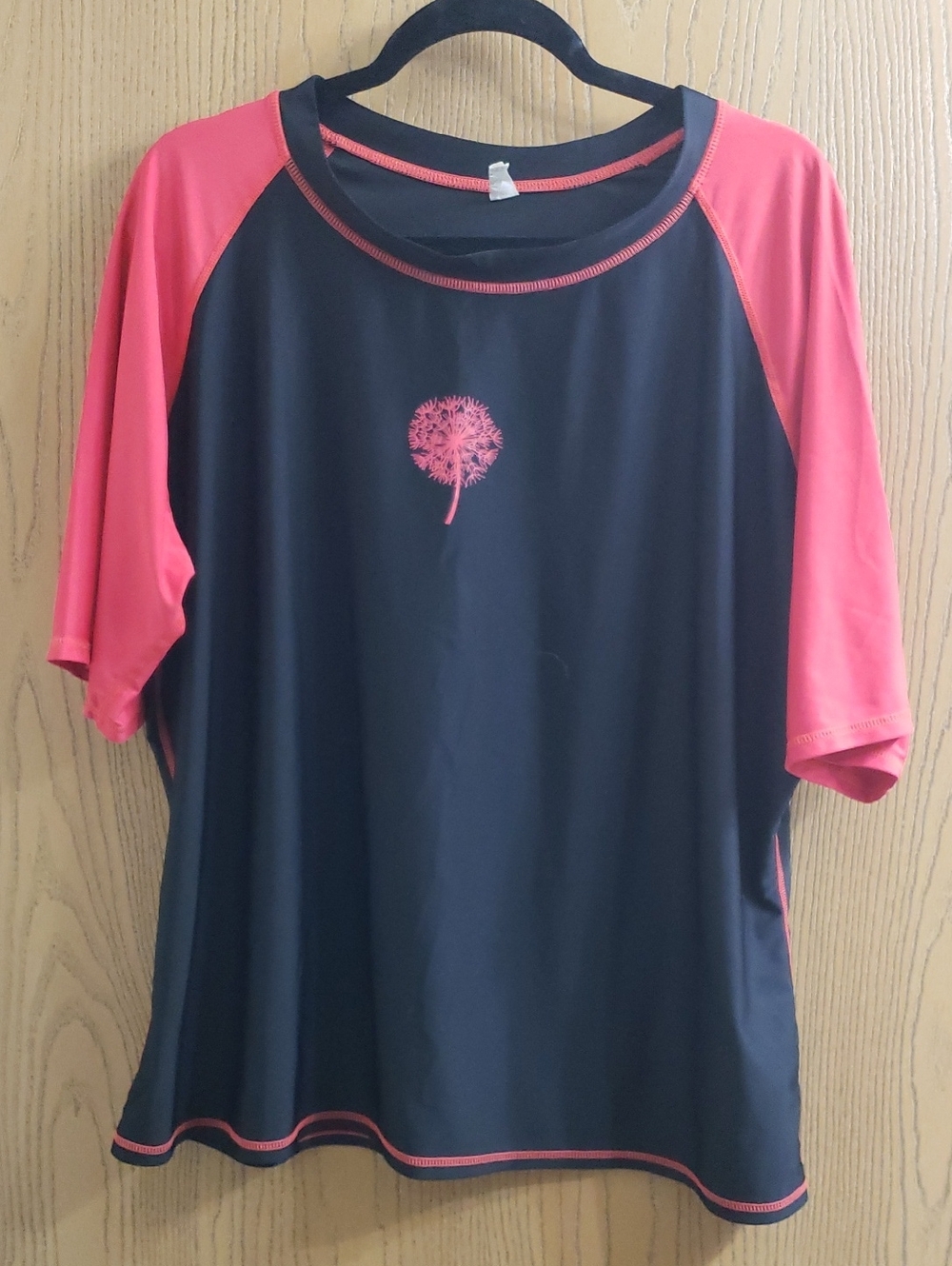 Black Active Top with Red Trim - 2X